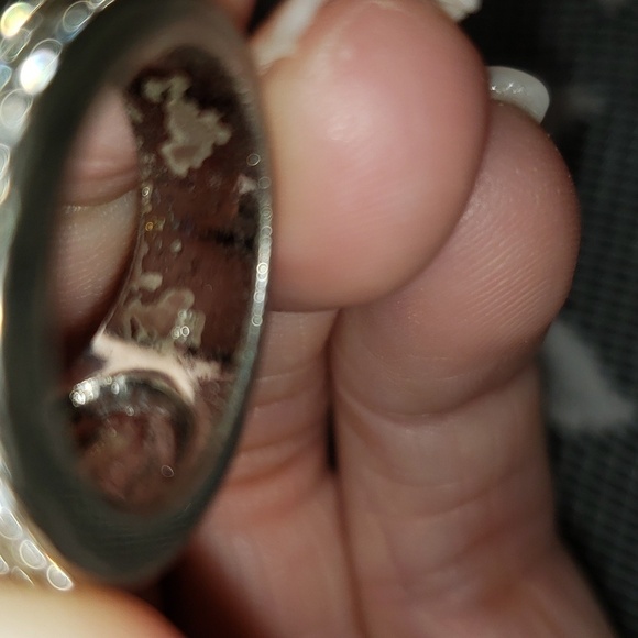 Sterling silver stamped marquis baguette and round cz statement ring - Picture 8 of 13